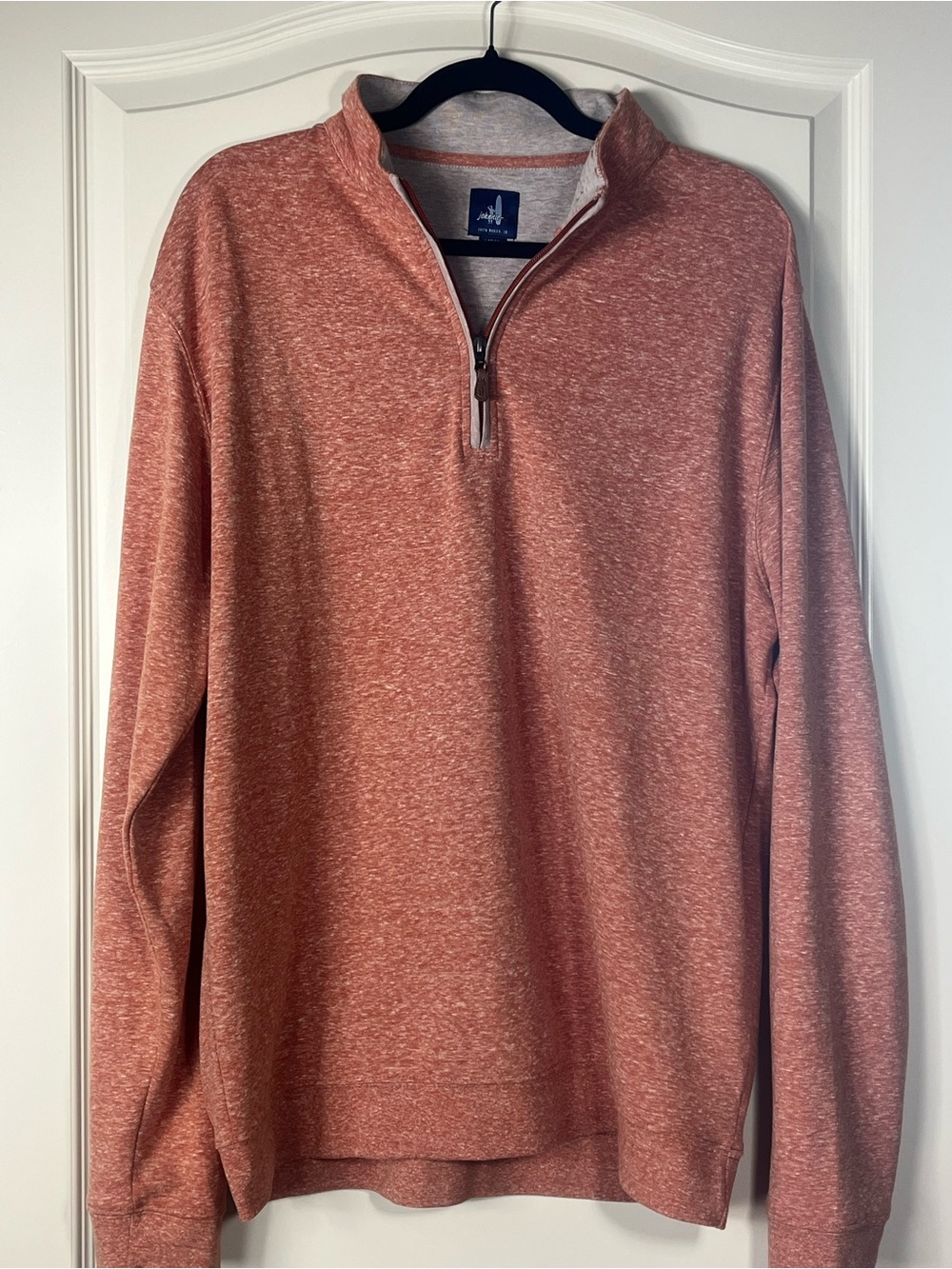 johnnie-O Men's Heathered Rust Quarter-Zip Pullover